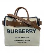 BURBERRYバーバリー）の古着「ロゴベルトトートバッグ」｜アイボリー