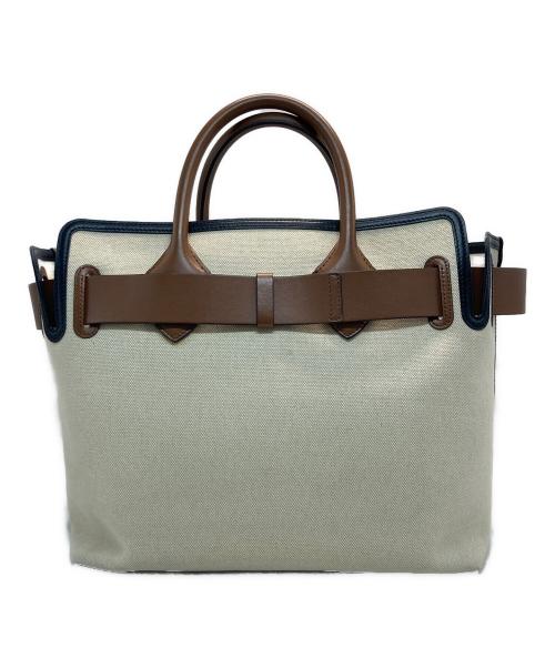 BURBERRY（バーバリー）BURBERRY (バーバリー) ロゴベルトトートバッグ アイボリーの古着・服飾アイテム