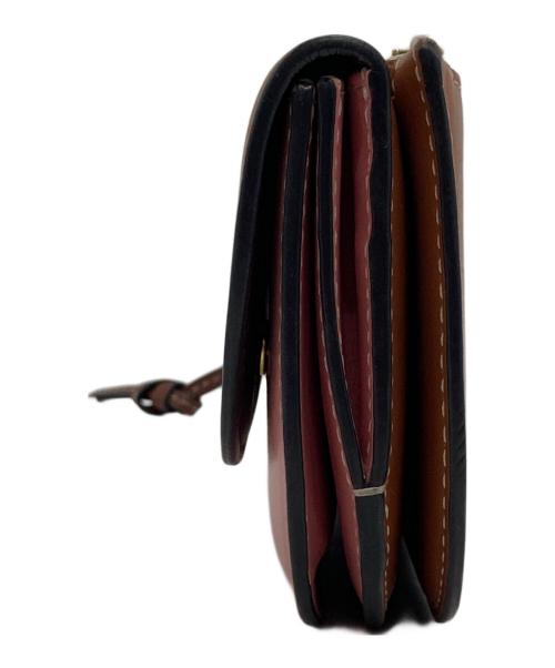 LOEWE（ロエベ）LOEWE (ロエベ) ゲート コンチネンタル ウォレット ブラウン×ピンクの古着・服飾アイテム