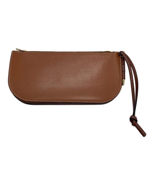 LOEWE（ロエベ）LOEWE (ロエベ) ゲート コンチネンタル ウォレット ブラウン×ピンクの古着・服飾アイテム