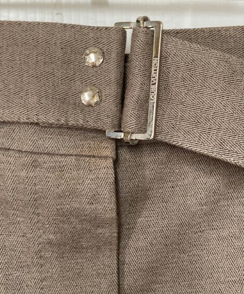 LOUIS VUITTON（ルイ ヴィトン）LOUIS VUITTON (ルイ ヴィトン) ベルテッドタイトスカート ブラウン サイズ:34の古着・服飾アイテム