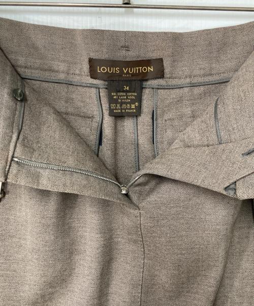 LOUIS VUITTON（ルイ ヴィトン）LOUIS VUITTON (ルイ ヴィトン) ベルテッドタイトスカート ブラウン サイズ:34の古着・服飾アイテム