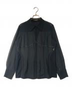 Leilianレリアン）の古着「シアーシャツ」｜ブラック