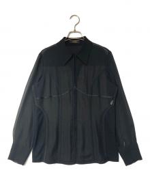 Leilian（レリアン）の古着「シアーシャツ」｜ブラック