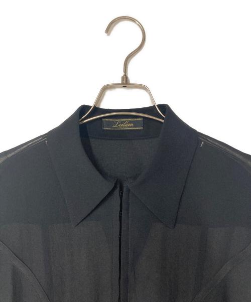 Leilian（レリアン）Leilian (レリアン) シアーシャツ ブラック サイズ:11の古着・服飾アイテム