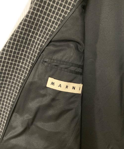 MARNI（マルニ）MARNI (マルニ) チェック柄チェスターコート ブラック サイズ:42の古着・服飾アイテム