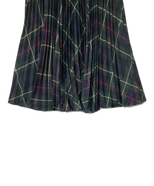 POLO RALPH LAUREN（ポロ・ラルフローレン）POLO RALPH LAUREN (ポロ・ラルフローレン) プリーツチェックスカート グリーン×ネイビー サイズ:4の古着・服飾アイテム