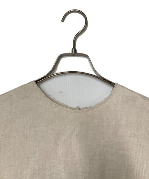 ebure（エブール）EBURE (エブール) リネンノースリーブワンピース ベージュ サイズ:36の古着・服飾アイテム