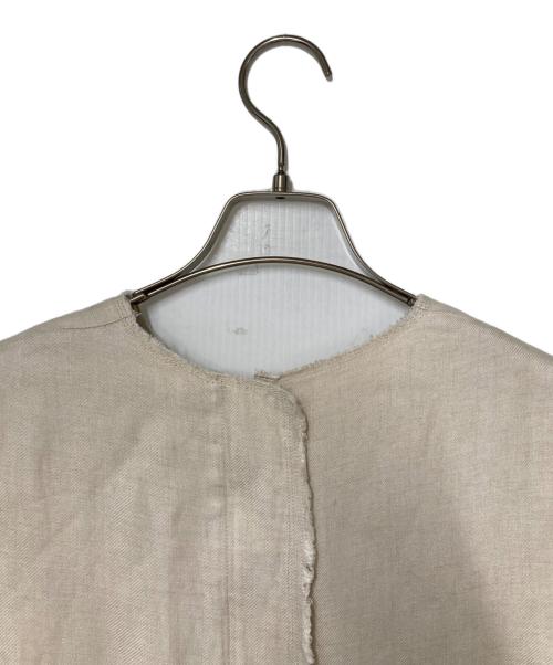 ebure（エブール）EBURE (エブール) リネンノースリーブワンピース ベージュ サイズ:36の古着・服飾アイテム