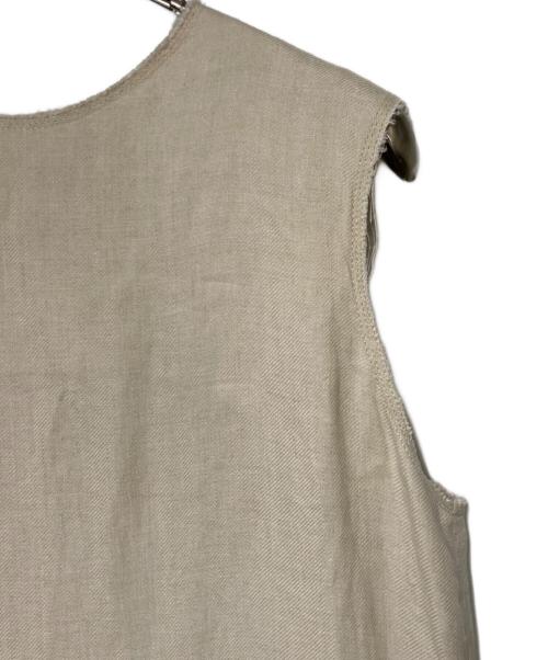 ebure（エブール）EBURE (エブール) リネンノースリーブワンピース ベージュ サイズ:36の古着・服飾アイテム