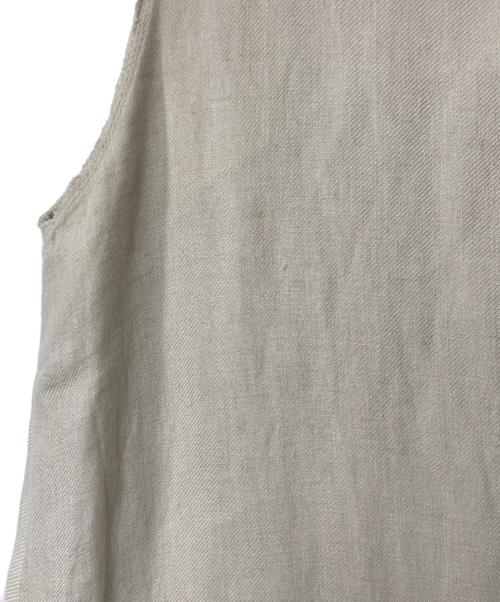ebure（エブール）EBURE (エブール) リネンノースリーブワンピース ベージュ サイズ:36の古着・服飾アイテム