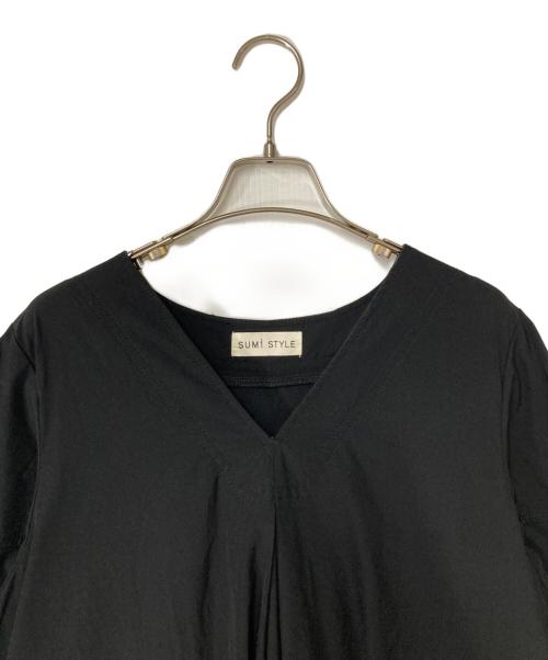 SUM1 STYLE（スミスタイル）SUM1 STYLE (スミスタイル) ボリュームスリーブワンピース ブラック サイズ:Fの古着・服飾アイテム