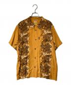 AVIREXアヴィレックス）の古着「レーヨンオープンカラーシャツ」｜オレンジ