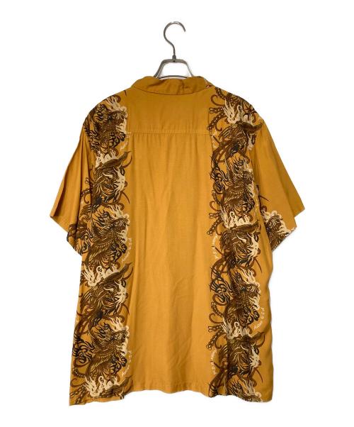 AVIREX（アヴィレックス）AVIREX (アヴィレックス) レーヨンオープンカラーシャツ オレンジ サイズ:Lの古着・服飾アイテム