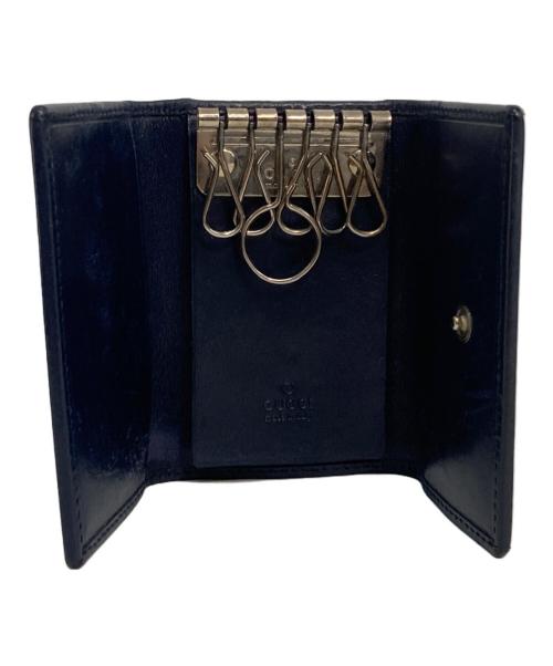 GUCCI（グッチ）GUCCI (グッチ) GGキャンバス6連キーケース ネイビー×ベージュの古着・服飾アイテム