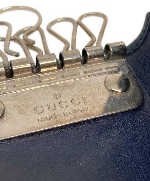 GUCCI（グッチ）GUCCI (グッチ) GGキャンバス6連キーケース ネイビー×ベージュの古着・服飾アイテム