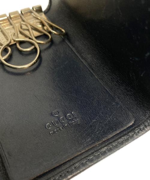 GUCCI（グッチ）GUCCI (グッチ) GGキャンバス6連キーケース ネイビー×ベージュの古着・服飾アイテム