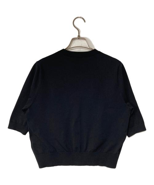 CABAN（キャバン）CABAN (キャバン) ファインポリエステル ハーフスリーブポケットカーディガン ブラック サイズ:Sの古着・服飾アイテム