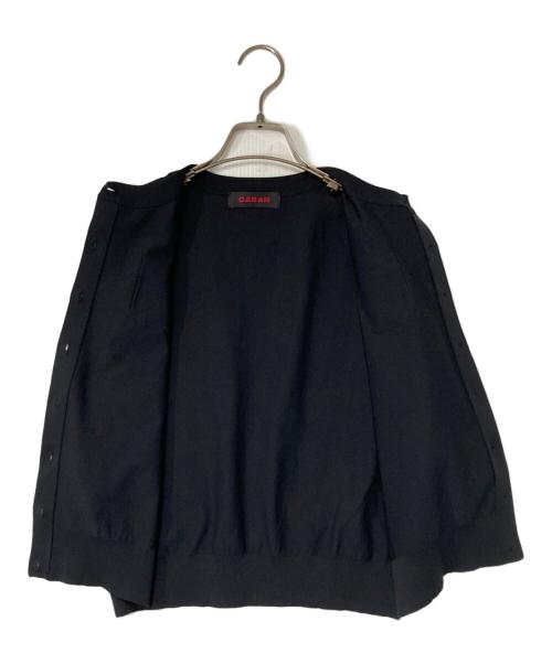 CABAN（キャバン）CABAN (キャバン) ファインポリエステル ハーフスリーブポケットカーディガン ブラック サイズ:Sの古着・服飾アイテム