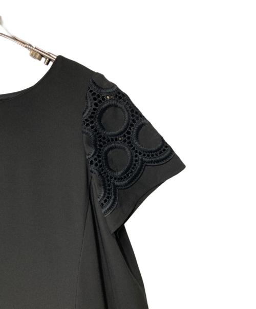 Sybilla（シビラ）Sybilla (シビラ) カットワークサークル刺繍ワンピース ブラック サイズ:Mの古着・服飾アイテム