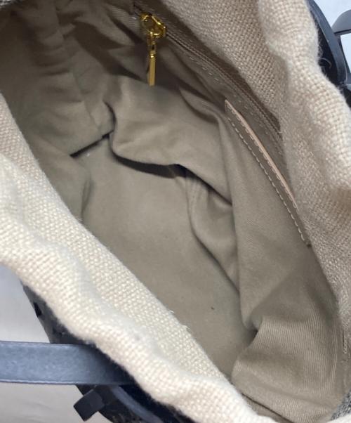 ANITA BILARDI（アニタビラルディ）ANITA BILARDI (アニタビラルディ) レザーメッシュカゴハンドバック ブラックの古着・服飾アイテム