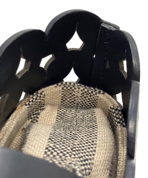 ANITA BILARDI（アニタビラルディ）ANITA BILARDI (アニタビラルディ) レザーメッシュカゴハンドバック ブラックの古着・服飾アイテム