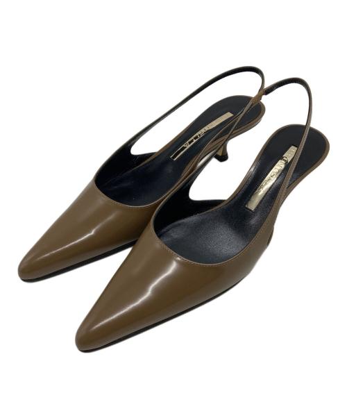 BRENTELLA（ブレンテッラ）BRENTELLA (ブレンテッラ) AUDREY スリングバック パンプス ブラウン サイズ:36の古着・服飾アイテム