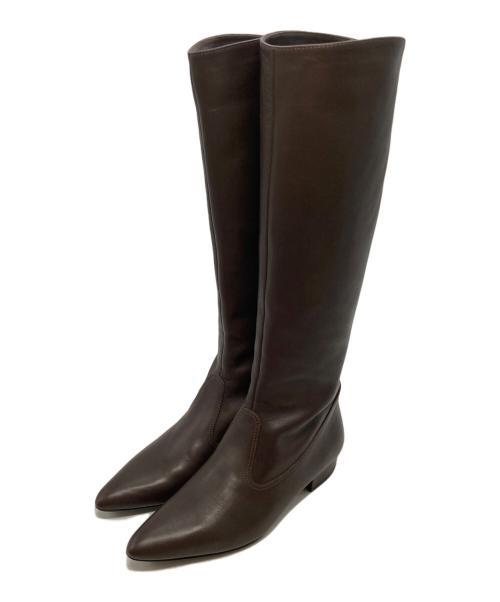 FABIO RUSCONI（ファビオルスコーニ）FABIO RUSCONI (ファビオルスコーニ) ロングブーツ ブラウン サイズ:37の古着・服飾アイテム