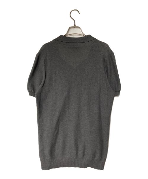Zanone（ザノーネ）Zanone (ザノーネ) スキッパーニットポロシャツ イタリア製 グレー サイズ:48の古着・服飾アイテム