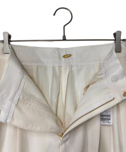 MUSE de Deuxieme Classe（ミューズ ドゥーズィエム クラス）MUSE de Deuxieme Classe (ミューズ ドゥーズィエム クラス) トリアセジョーゼット タックパンツ アイボリー サイズ:38 未使用品の古着・服飾アイテム