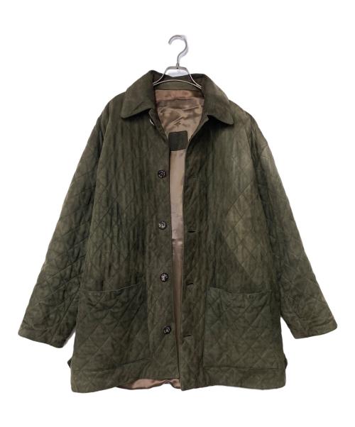 LOEWE（ロエベ）LOEWE (ロエベ) キルティングスエードコート オリーブ サイズ:50の古着・服飾アイテム