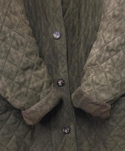 LOEWE（ロエベ）LOEWE (ロエベ) キルティングスエードコート オリーブ サイズ:50の古着・服飾アイテム