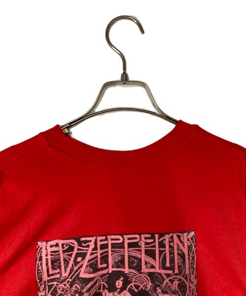 Hanes（ヘインズ）Hanes (ヘインズ) バックプリントTシャツ LED ZEPPELIN 80's U.S.A製 レッド サイズ:Lの古着・服飾アイテム