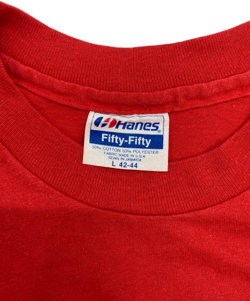 Hanes（ヘインズ）Hanes (ヘインズ) バックプリントTシャツ LED ZEPPELIN 80's U.S.A製 レッド サイズ:Lの古着・服飾アイテム