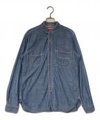 eYe COMME des GARCONS JUNYAWATANABE MAN×LEVI'Sアイ コム デ ギャルソン ジュンヤ ワタナベ マン×リーバイス）の古着「ダンガリーラウンドカラーシャツ」｜インディゴ