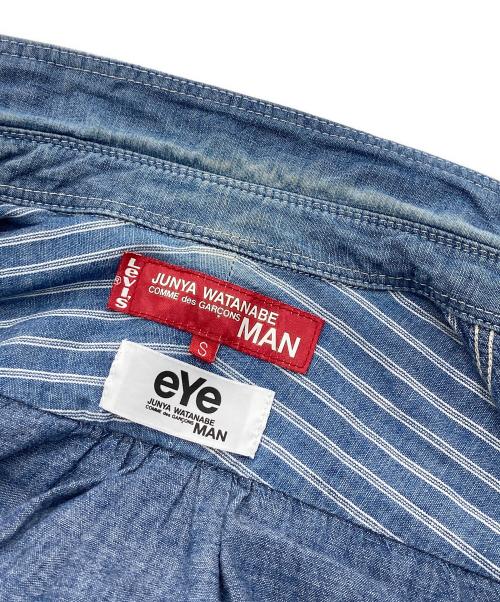 eYe COMME des GARCONS JUNYAWATANABE MAN（アイ コム デ ギャルソン ジュンヤ ワタナベ マン）eYe COMME des GARCONS JUNYAWATANABE MAN (アイ コム デ ギャルソン ジュンヤ ワタナベ マン) LEVI'S (リーバイス) ダンガリーラウンドカラーシャツ インディゴ サイズ:Sの古着・服飾アイテム