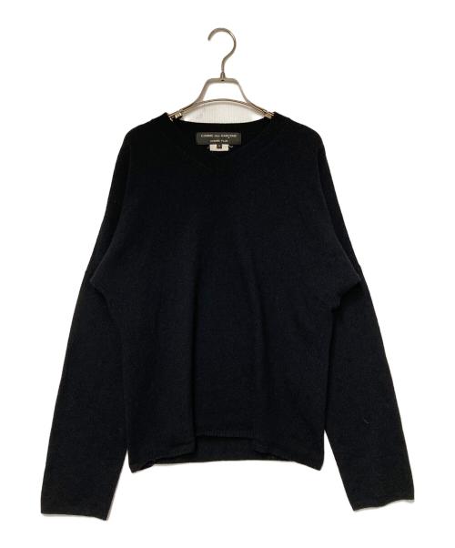 COMME des GARCONS HOMME PLUS（コムデギャルソンオムプリュス）COMME des GARCONS HOMME PLUS (コムデギャルソンオムプリュス) ウールVネックニット ブラック サイズ:Sの古着・服飾アイテム