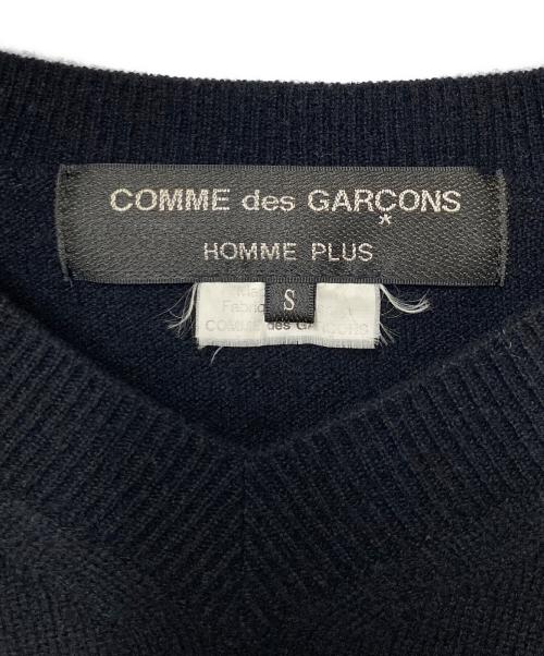 COMME des GARCONS HOMME PLUS（コムデギャルソンオムプリュス）COMME des GARCONS HOMME PLUS (コムデギャルソンオムプリュス) ウールVネックニット ブラック サイズ:Sの古着・服飾アイテム
