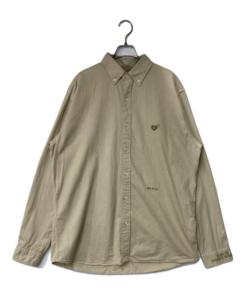 HUMAN MADE（ヒューマンメイド）HUMAN MADE (ヒューマンメイド) ボタンダウンシャツ/オックスフォードシャツ ベージュ サイズ:XXLの古着・服飾アイテム