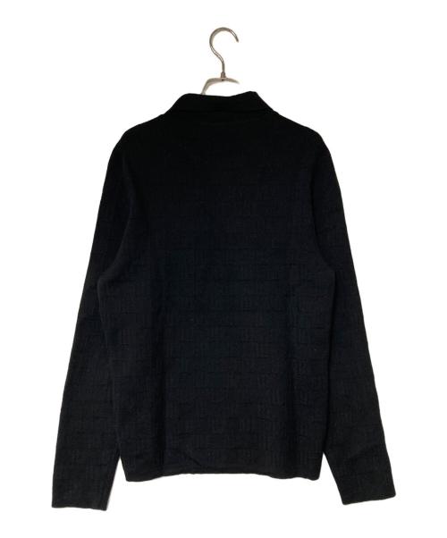 LOUIS VUITTON（ルイ ヴィトン）LOUIS VUITTON (ルイ ヴィトン) ジャガード ウール ニットポロシャツ ブラック サイズ:XSの古着・服飾アイテム