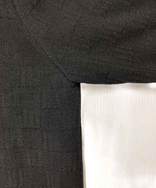 LOUIS VUITTON（ルイ ヴィトン）LOUIS VUITTON (ルイ ヴィトン) ジャガード ウール ニットポロシャツ ブラック サイズ:XSの古着・服飾アイテム