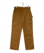 CarHarttカーハート）の古着「ダブルニー ペインターパンツ DOUBLE FRONT WORK DUNGAREE USA製」｜ブラウン
