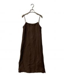 CABANABASH×Ron Herman（カバナバシュ×ロンハーマン）の古着「リネン混キャミソールワンピース」｜ブラウン