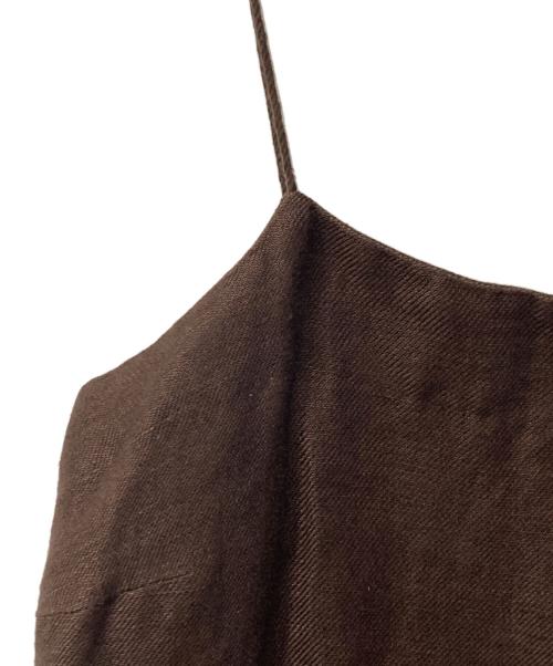 CABANABASH（カバナバシュ）CABANABASH (カバナバシュ) Ron Herman (ロンハーマン) リネン混キャミソールワンピース ブラウン サイズ:Sの古着・服飾アイテム