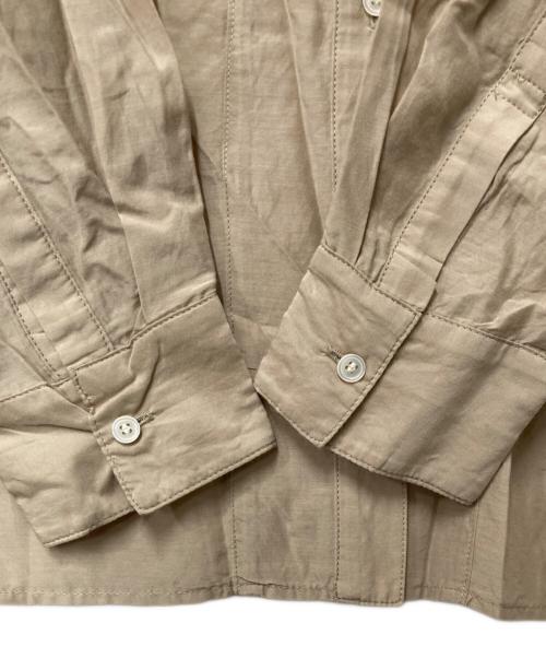 Spick and Span（スピック＆スパン）Spick and Span (スピック＆スパン) コットンシルクティアードフリルスリーブブラウス ベージュ サイズ:Freeの古着・服飾アイテム