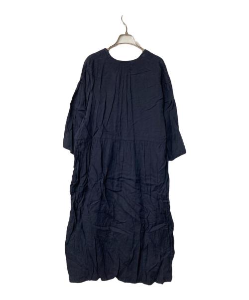 オオカミとフクロウ（オオカミトフクロウ）オオカミとフクロウ (オオカミトフクロウ) リネンワンピース ネイビー サイズ:Freeの古着・服飾アイテム