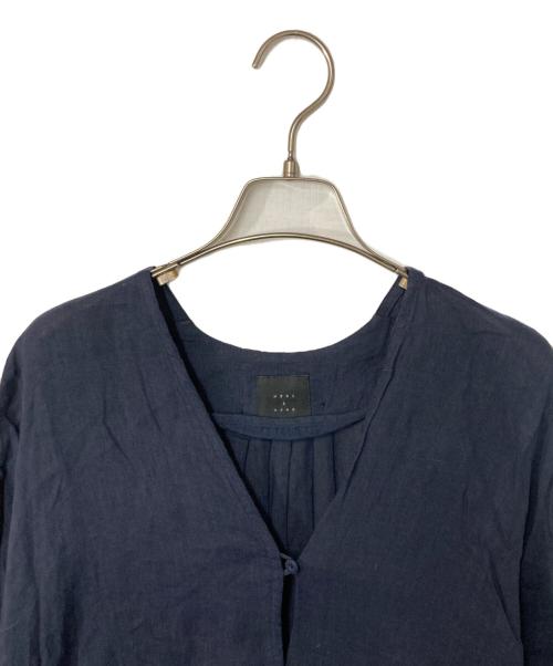 オオカミとフクロウ（オオカミトフクロウ）オオカミとフクロウ (オオカミトフクロウ) リネンワンピース ネイビー サイズ:Freeの古着・服飾アイテム