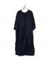 オオカミとフクロウ（オオカミトフクロウ）の古着「リネンワンピース」｜ネイビー
