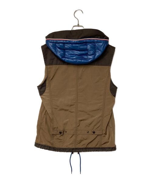 MONCLER（モンクレール）MONCLER (モンクレール) MORITZ フーデットナイロンベスト ブラウン サイズ:3の古着・服飾アイテム