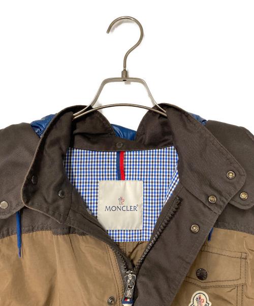 MONCLER（モンクレール）MONCLER (モンクレール) MORITZ フーデットナイロンベスト ブラウン サイズ:3の古着・服飾アイテム